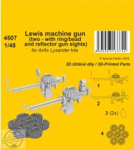   Lewis machine gun (two - with ring/bead and reflector gun sights) - 1/48 - pl. Lysanderhez