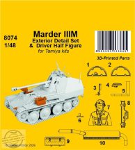   Marder IIIM Exterior Detail Set & Driver Half Figure - 1/48 - Tamiya