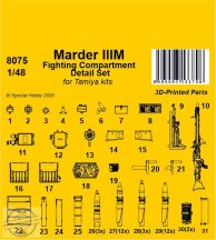 Marder IIIM Fighting Compartment Detail Set - 1/48 - Tamiya