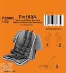 Fw190A Seat and Side Section Back Armour (w/ harness) - 1/32