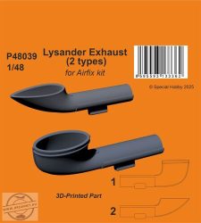 Lysander Exhaust (2 types) - 1/48 - Airfix 