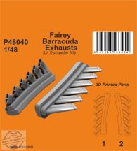 Fairey Barracuda Exhausts - 1/48 - Trumpeter