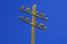   Telegraphic pillar with 16 insulators Set contains not assembled 2 pcs - 1/35