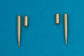 2 x 20mm Hispano cannons Set contains two pcs of Hispano cannons and two hole plugs witch where mounted instead of two additional 0,5" MG. Those barrels where used in Spitfire "wing E & C