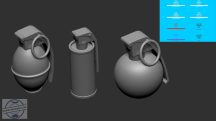 US grenades + decals - 1/16 - 15 db
