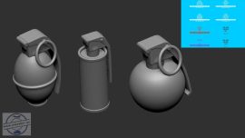 US grenades + decals - 1/16 - 15 db