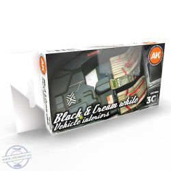 BLACK & CREAM WHITE VEHICLE INTERIORS - 6 - 17 ml