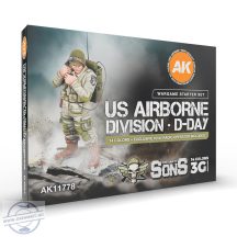   US AIRBORNE DIVISION D-DAY - Wargame Starter SET: 14 db festék + 1 figura