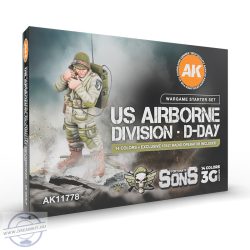 US AIRBORNE DIVISION D-DAY - Wargame Starter SET: 14 db festék + 1 figura