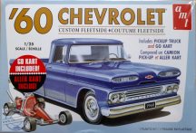 AMT1063 1:25 1960 Chevy Custom Fleetside Pickup w/Go Kart 2T