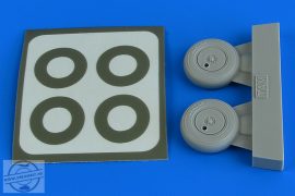 Spitfire Mk.I wheels (with covers) & paint masks - 1/48 - Tamiya