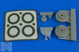 A-1J Skyraider wheels & paint masks - 1/48 - Tamiya