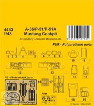   A-36/P-51/P-51A Mustang Cockpit - 1/48 - Academy, Accurate Miniatures