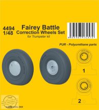 Fairey Battle Correction Wheels Set - 1/48 - Trumpeter