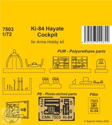 Ki-84 Hayate Cockpit - 1/72 - Arma Hobby