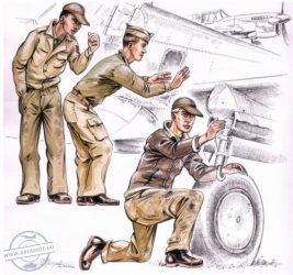 US Army WWII Mechanics (3 fig.) - 1/72