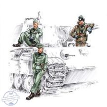 Waffen SS tankers WW II (3 fig.) -1/72