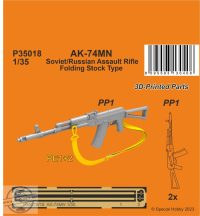   AK-74MN Soviet/Russian Assault Rifle / Folding Stock Type - 1/35 - (2 pcs.)