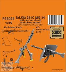 Sd.Kfz 251C MG 34 with armor shield and pivot mount - 1/35