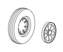 F6F Hellcat wheels 8spok.disc,4 channel design