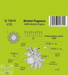 Bristol Pegasus British engine - 1/72