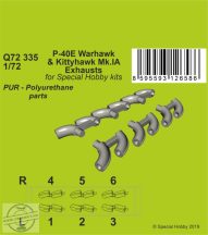 P-40E Exhausts - 1/72 - Special Hobby