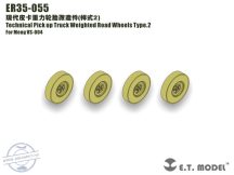   Technical Pick up Truck Weighted Road Wheels Type.2 - 1/35 - Meng elsősorban - 4 + 1 db kerék