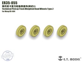 Technical Pick up Truck Weighted Road Wheels Type.2 - 1/35 - Meng elsősorban - 4 + 1 db kerék