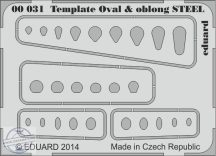 Template ovals & oblong STEEL -  karcolósablon
