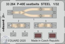 P-40E seatbelts STEEL - 1/32