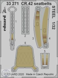 CR.42 seatbelts STEEL - 1/32 - ICM