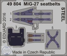 MiG-27 seatbelts STEEL - 1/48 - Trumpeter