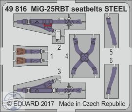 MiG-25RBT seatbelts STEEL - 1/48