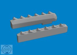 P-51 exhaust stacks w/ fairing PRINT - 1/72 - Tamiya elsősorban