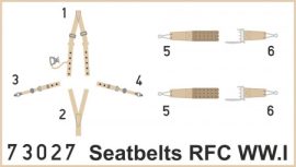 Seatbelts RFC WWI SUPERFABRIC - 1/72