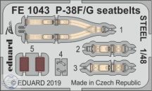 P-38F/G seatbelts STEEL -1/48