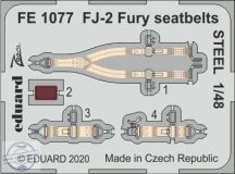FJ-2 Fury seatbelts STEEL - 1/48 - Kitty Hawk