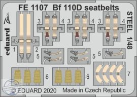 Bf 110D seatbelts STEEL - 1/48