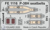 P-38H seatbelts STEEL - 1/48