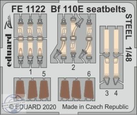Bf 110E seatbelts STEEL - 1/48