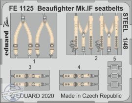 Beaufighter Mk.IF seatbelts STEEL - 1/48