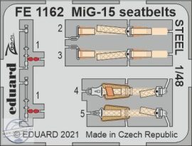 MiG-15 seatbelts STEEL - 1/48