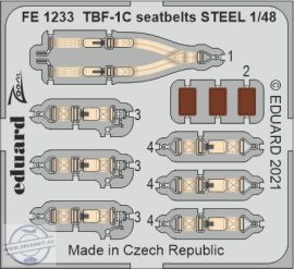 TBF-1C Avenger seatbelts STEEL - 1/48