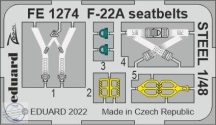F-22A seatbelts STEEL - 1/48