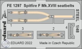 Spitfire F Mk.XVIII seatbelts STEEL - 1/48