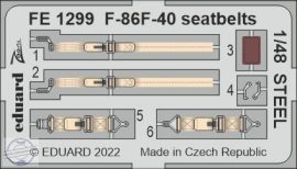 F-86F-40 Sabre seatbelts STEEL - 1/48