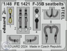 F-35B Lightning seatbelts STEEL - 1/48