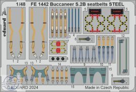 Buccaneer S.2B Seatbelts Steel - 1/48 - Airfix elsősorban