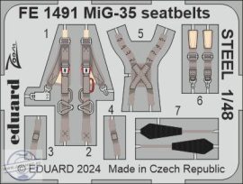 MiG-35 seatbelts STEEL - 1/48