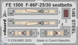 F-86F-25/30 Sabre seatbelts STEEL - 1/48